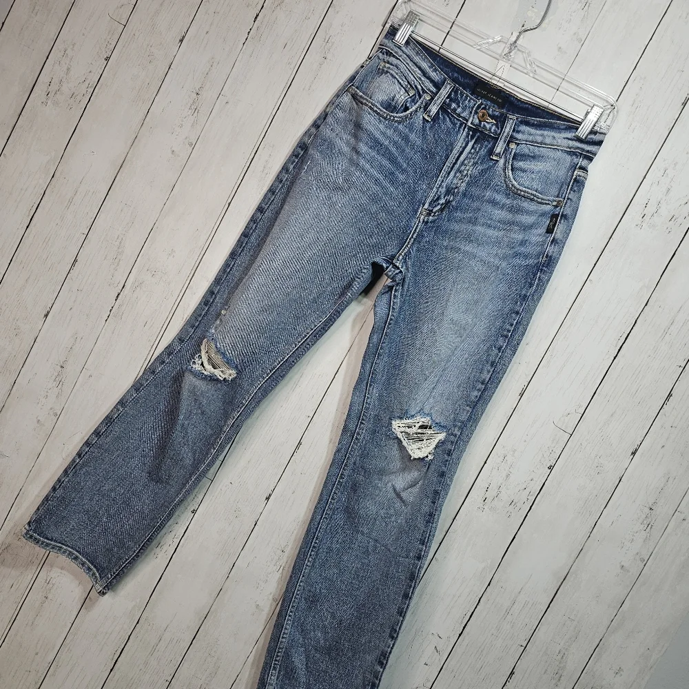 NWOT Silver Jeans Women’s Frisco Straight Distressed Size 26 Western Glove Works - Picture 2 of 9